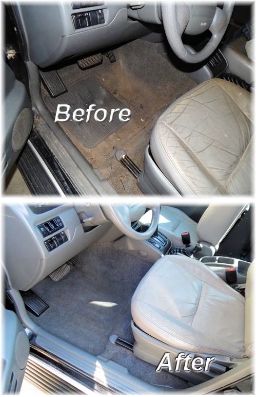Auto detailing before and after result