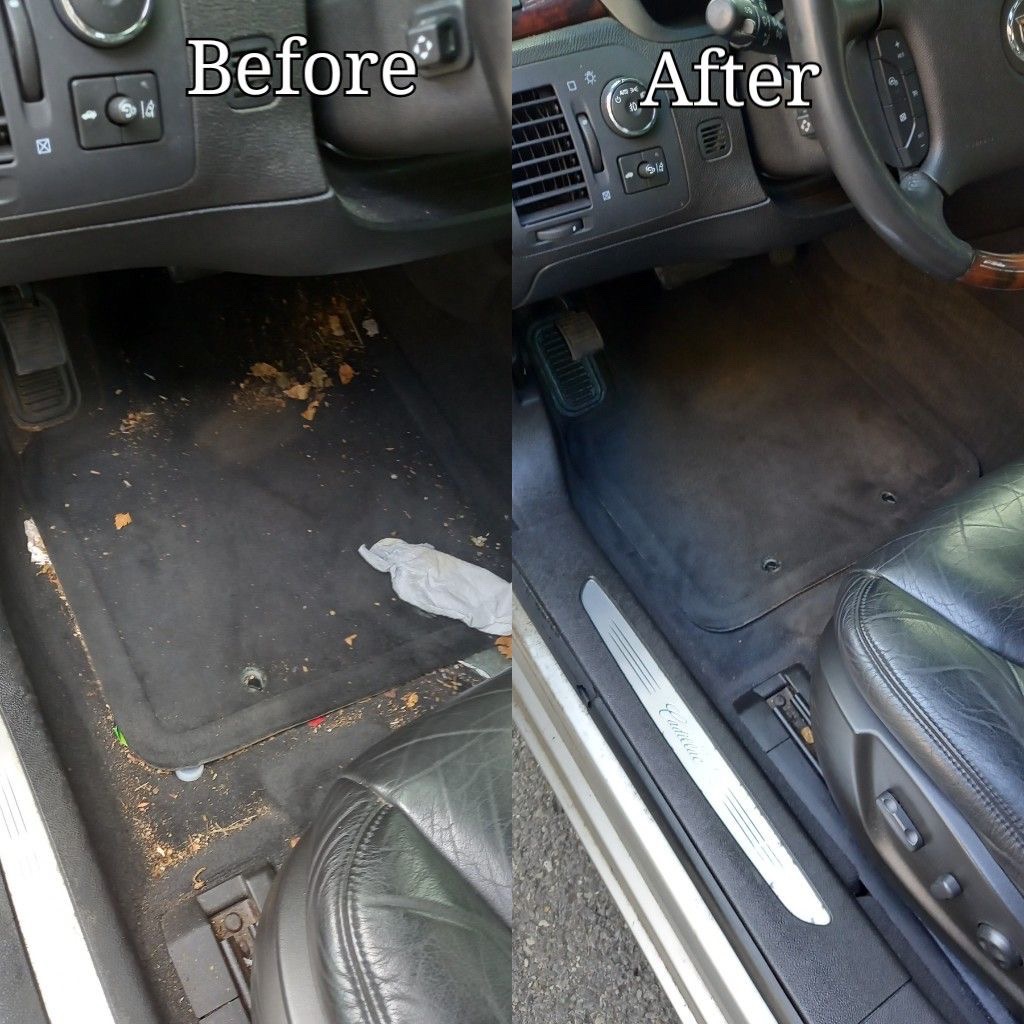 Auto detailing before and after result